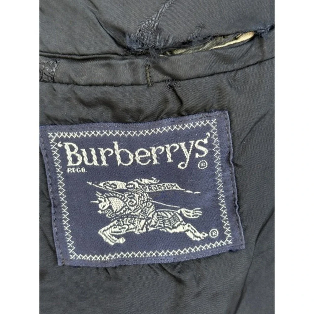 90s Vintage Burberrys Plaid Blazer Pure Wool Sport Coat Men's Blue green‎